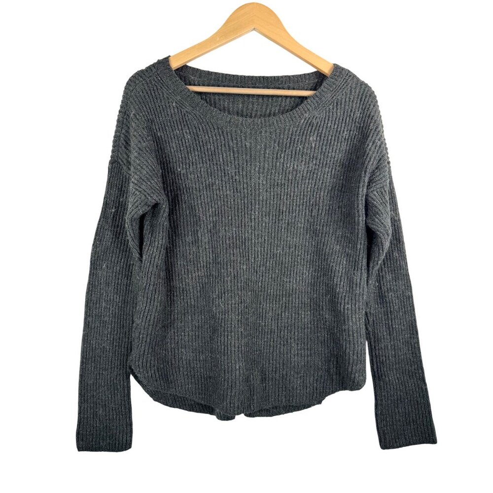 Express wool mohair blend oversized slouchy knit sweater‎ grey sz S